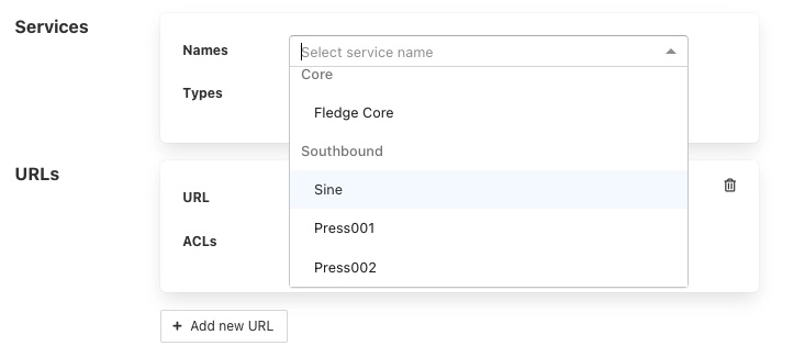 Fledge Control Features — Fledge documentation